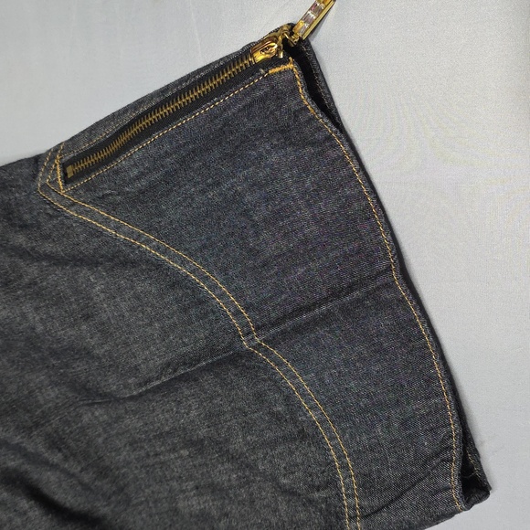 Baby Phat Dark Wash Denim Cargo Capris 44"×20" Been Altered Tagged As 24 - Picture 6 of 8